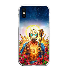 Чехол для iPhone XS Max матовый с принтом BORDERLANDS 3 в городе Новоалтайск, Силикон | Область печати: задняя сторона чехла, без боковых панелей | borderlands | borderlands 3 | cl4p tp | claptrap | gearbox | gearbox software | hyperion | lilith | moxxi | psycho | sirens | tina | zero | бордерлендс | гиперион | зиро | клеп треп | лилит | мокси | псих | сирена | тина