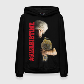 Женская толстовка 3D с принтом KHABIB TIME в городе Новоалтайск, 100% полиэстер  | двухслойный капюшон со шнурком для регулировки, мягкие манжеты на рукавах и по низу толстовки, спереди карман-кенгуру с мягким внутренним слоем. | 242 | eagle | habib | khabib | mma | nurmagomedov | sport | the | ufc | wins | боевые | боец | бой | искусства | мма | нурмагомедов | орел | победил | победитель | самбо | спорт | уфц | хабиб | чемпион