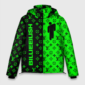 Мужская зимняя куртка 3D с принтом BILLIE EILISH в городе Новоалтайск, верх — 100% полиэстер; подкладка — 100% полиэстер; утеплитель — 100% полиэстер | длина ниже бедра, свободный силуэт Оверсайз. Есть воротник-стойка, отстегивающийся капюшон и ветрозащитная планка. 

Боковые карманы с листочкой на кнопках и внутренний карман на молнии. | Тематика изображения на принте: be | billie | billie eilish | blohsh | brand | france | logo | louis vuitton | lv | pattern | билли | билли айлиш | бренд | лв | лого | лоуис вуиттон | луи вуиттон | мода | паттерн | фигуры | франция