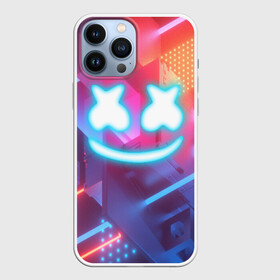 Чехол для iPhone 13 Pro Max с принтом MARSHMELLO NEON в городе Новоалтайск,  |  | Тематика изображения на принте: america | dj | marshmello | usa | америка | маршмелло