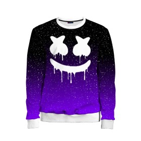 Детский свитшот 3D с принтом MARSHMELLO в городе Новоалтайск, 100% полиэстер | свободная посадка, прямой крой, мягкая тканевая резинка на рукавах и понизу свитшота | america | dj | marshmello | usa | америка | маршмелло