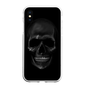 Чехол для iPhone XS Max матовый с принтом ЧЕРЕП В ТЕМНОТЕ в городе Новоалтайск, Силикон | Область печати: задняя сторона чехла, без боковых панелей | abstract | abstraction | bones | fantasy | skull | голова | кости | скилет | череп