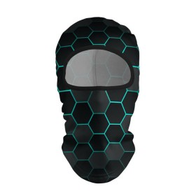 Балаклава 3D с принтом Big Octagon в городе Новоалтайск, 100% полиэстер, ткань с особыми свойствами — Activecool | плотность 150–180 г/м2; хорошо тянется, но при этом сохраняет форму. Закрывает шею, вокруг отверстия для глаз кайма. Единый размер | octagon | бирюзовый | неон | неоновые соты | соты