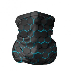 Бандана-труба 3D с принтом Turquoise Octagon в городе Новоалтайск, 100% полиэстер, ткань с особыми свойствами — Activecool | плотность 150‒180 г/м2; хорошо тянется, но сохраняет форму | octagon | бирюзовые соты | бирюзовый | неон | неоновые соты | октагон | соты