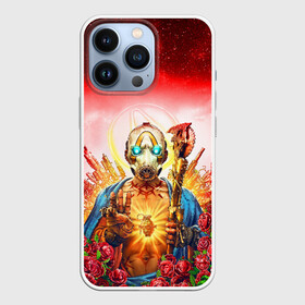 Чехол для iPhone 13 Pro с принтом BORDERLANDS 3 (НА СПИНЕ) в городе Новоалтайск,  |  | Тематика изображения на принте: borderlands | borderlands 3 | cl4p tp | claptrap | gearbox | hyperion | lilith | moxxi | psycho | sirens | tina | zero | бордерлендс | гиперион | зеро | клеп треп | лилит | мокси | псих | сирена | тина