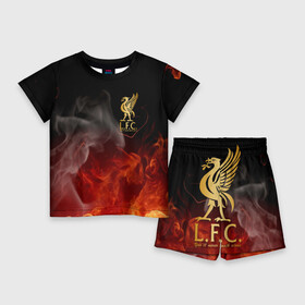 Детский костюм с шортами 3D с принтом LIVERPOOL в городе Новоалтайск,  |  | lfc | liverpool | sport | ynwa | ливерпуль | лфк | спорт