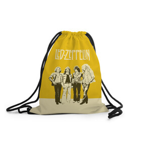 Рюкзак-мешок 3D с принтом Led Zeppelin в городе Новоалтайск, 100% полиэстер | плотность ткани — 200 г/м2, размер — 35 х 45 см; лямки — толстые шнурки, застежка на шнуровке, без карманов и подкладки | led | led zep | led zeppelin | ledzep | lz | zoso | группа | джимми пейдж | джон генри бонэм | джон пол джонс | зосо | лед зепелен | лед зеппелин | ледзепелен | ледзеппелин | роберт плант | рок
