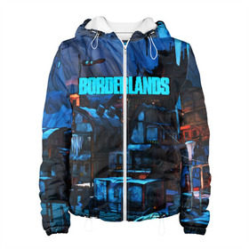 Женская куртка 3D с принтом BORDERLANDS в городе Новоалтайск, ткань верха — 100% полиэстер, подклад — флис | прямой крой, подол и капюшон оформлены резинкой с фиксаторами, два кармана без застежек по бокам, один большой потайной карман на груди. Карман на груди застегивается на липучку | bl3 | borderlands | borderlands 3 | game | guns | mayhem is coming | psycho | roses are red | vault | vault symbol | игры | пустошь