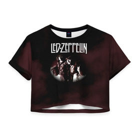 Женская футболка Cropp-top с принтом Led Zeppelin в городе Новоалтайск, 100% полиэстер | круглая горловина, длина футболки до линии талии, рукава с отворотами | led | led zep | led zeppelin | ledzep | lz | zoso | группа | джимми пейдж | джон генри бонэм | джон пол джонс | зосо | лед зепелен | лед зеппелин | ледзепелен | ледзеппелин | роберт плант | рок