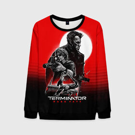 Мужской свитшот 3D с принтом Terminator: Dark Fate в городе Новоалтайск, 100% полиэстер с мягким внутренним слоем | круглый вырез горловины, мягкая резинка на манжетах и поясе, свободная посадка по фигуре | dark fate | sarah j. connor | t 800 | terminator | восстание машин | киборг | сара коннор | темные судьбы | терминатор