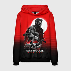 Мужская толстовка 3D с принтом Terminator: Dark Fate в городе Новоалтайск, 100% полиэстер | двухслойный капюшон со шнурком для регулировки, мягкие манжеты на рукавах и по низу толстовки, спереди карман-кенгуру с мягким внутренним слоем. | dark fate | sarah j. connor | t 800 | terminator | восстание машин | киборг | сара коннор | темные судьбы | терминатор
