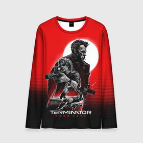 Мужской лонгслив 3D с принтом Terminator: Dark Fate в городе Новоалтайск, 100% полиэстер | длинные рукава, круглый вырез горловины, полуприлегающий силуэт | dark fate | sarah j. connor | t 800 | terminator | восстание машин | киборг | сара коннор | темные судьбы | терминатор