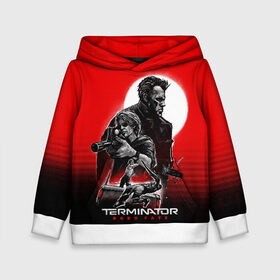Детская толстовка 3D с принтом Terminator: Dark Fate в городе Новоалтайск, 100% полиэстер | двухслойный капюшон со шнурком для регулировки, мягкие манжеты на рукавах и по низу толстовки, спереди карман-кенгуру с мягким внутренним слоем | dark fate | sarah j. connor | t 800 | terminator | восстание машин | киборг | сара коннор | темные судьбы | терминатор