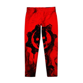 Детские леггинсы 3D с принтом GEARS OF WAR в городе Новоалтайск, полиэстер 85%, спандекс 15% | эластичный пояс, зауженный крой | gears | gears 5 | gears of war | gears of war 5 | шестерёнки