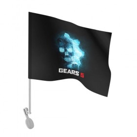 Флаг для автомобиля с принтом GEARS 5 в городе Новоалтайск, 100% полиэстер | Размер: 30*21 см | game | games | gears | gears 5 | gears of war | logo | shooter | symbol | war | боевик | вар | войны | гирс | гирс 5 | гирс оф вар | игра | игры | лого | логотип | символ | шестерни | шутер