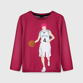 Детский лонгслив 3D с принтом Seijuurou Akashi в городе Новоалтайск, 100% полиэстер | длинные рукава, круглый вырез горловины, полуприлегающий силуэт
 | akashi | basket | basketball | kuroko | kuroko no basket | seijuurou | акаши | баскетбол | куроко | сэйджуро