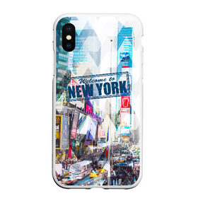 Чехол для iPhone XS Max матовый с принтом New York в городе Новоалтайск, Силикон | Область печати: задняя сторона чехла, без боковых панелей | america | new york | travel | usa | америка | город | нью йорк | путешествие | сша | тревел | туризм