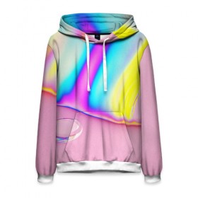 Мужская толстовка 3D с принтом RAINBOW COLOR в городе Новоалтайск, 100% полиэстер | двухслойный капюшон со шнурком для регулировки, мягкие манжеты на рукавах и по низу толстовки, спереди карман-кенгуру с мягким внутренним слоем. | abstract | abstraction | color | geometry | paitnt | psy | абстракция | геометрия | краски | неоновые | психоделика