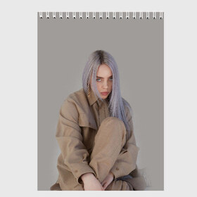 Скетчбук с принтом BILLIE EILISH в городе Новоалтайск, 100% бумага
 | 48 листов, плотность листов — 100 г/м2, плотность картонной обложки — 250 г/м2. Листы скреплены сверху удобной пружинной спиралью | bilie | billi | billie | eilish | eillish | elish | ellish | айлиш | алиш | били | билли | эйлиш | элиш