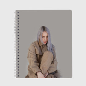 Тетрадь с принтом BILLIE EILISH в городе Новоалтайск, 100% бумага | 48 листов, плотность листов — 60 г/м2, плотность картонной обложки — 250 г/м2. Листы скреплены сбоку удобной пружинной спиралью. Уголки страниц и обложки скругленные. Цвет линий — светло-серый
 | bilie | billi | billie | eilish | eillish | elish | ellish | айлиш | алиш | били | билли | эйлиш | элиш