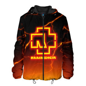 Мужская куртка 3D с принтом RAMMSTEIN (FIRE STORM) в городе Новоалтайск, ткань верха — 100% полиэстер, подклад — флис | прямой крой, подол и капюшон оформлены резинкой с фиксаторами, два кармана без застежек по бокам, один большой потайной карман на груди. Карман на груди застегивается на липучку | Тематика изображения на принте: rammstein | rock | sehnsucht | германия | группа | немецкая | немецкий | раммштаен | раммштайн | рамштаен | рамштайн | рок