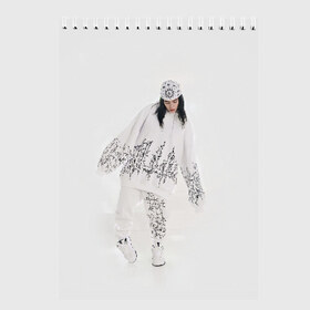 Скетчбук с принтом BILLIE EILISH в городе Новоалтайск, 100% бумага
 | 48 листов, плотность листов — 100 г/м2, плотность картонной обложки — 250 г/м2. Листы скреплены сверху удобной пружинной спиралью | bilie | billi | billie | eilish | eillish | elish | ellish | айлиш | алиш | били | билли | эйлиш | элиш