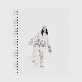 Тетрадь с принтом BILLIE EILISH в городе Новоалтайск, 100% бумага | 48 листов, плотность листов — 60 г/м2, плотность картонной обложки — 250 г/м2. Листы скреплены сбоку удобной пружинной спиралью. Уголки страниц и обложки скругленные. Цвет линий — светло-серый
 | bilie | billi | billie | eilish | eillish | elish | ellish | айлиш | алиш | били | билли | эйлиш | элиш