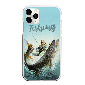 Чехол для iPhone 11 Pro Max матовый с принтом Fishing в городе Новоалтайск, Силикон |  | Тематика изображения на принте: рыба | рыбак | рыбалка | снасти | увлечение | улов | хобби
