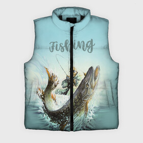 Мужской жилет утепленный 3D с принтом Fishing в городе Новоалтайск,  |  | рыба | рыбак | рыбалка | снасти | увлечение | улов | хобби