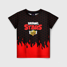 Детская футболка 3D с принтом BRAWL STARS в городе Новоалтайск, 100% гипоаллергенный полиэфир | прямой крой, круглый вырез горловины, длина до линии бедер, чуть спущенное плечо, ткань немного тянется | brawl stars | bull | colt | leon | stars | берли | бо | брок | ворон | джесси | динамайк | дэррил | кольт | леон | мортис | нита | пайпер | пенни | поко | пэм | рикошет | спайк | тара | фрэнк | шелли | эль примо