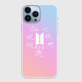 Чехол для iPhone 13 Pro Max с принтом BTS АВТОГРАФЫ в городе Новоалтайск,  |  | bangtan boys | bt21 | bts | бтс
