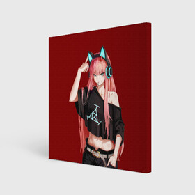 Холст квадратный с принтом ZeroTwo (Darling in the Franx) в городе Новоалтайск, 100% ПВХ |  | 002 | 02 | darling in the franxx | zero two | любимый во франксе | милый во франксе | ноль два