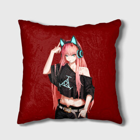 Подушка 3D с принтом ZeroTwo (Darling in the Franx) в городе Новоалтайск, наволочка – 100% полиэстер, наполнитель – холлофайбер (легкий наполнитель, не вызывает аллергию). | состоит из подушки и наволочки. Наволочка на молнии, легко снимается для стирки | Тематика изображения на принте: 002 | 02 | darling in the franxx | zero two | любимый во франксе | милый во франксе | ноль два