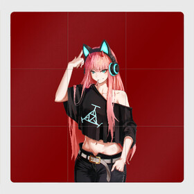 Магнитный плакат 3Х3 с принтом ZeroTwo (Darling in the Franx) в городе Новоалтайск, Полимерный материал с магнитным слоем | 9 деталей размером 9*9 см | 002 | 02 | darling in the franxx | zero two | любимый во франксе | милый во франксе | ноль два