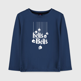 Детский лонгслив хлопок с принтом Hells Bells в городе Новоалтайск, 100% хлопок | круглый вырез горловины, полуприлегающий силуэт, длина до линии бедер | ac dc | acdc | acdc ас дс | австралийская | ангус янг | асдс | блюз | группа | крис слэйд | метал | молния | музыка | певцы | рок | рок н ролл | стиви янг | хард | хардрок | эксл роуз