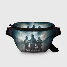 Поясная сумка 3D с принтом S.T.A.L.K.E.R - Чернобыль в городе Новоалтайск, 100% полиэстер | плотная ткань, ремень с регулируемой длиной, внутри несколько карманов для мелочей, основное отделение и карман с обратной стороны сумки застегиваются на молнию | s.t.a.l.k.e.r | stalker | вертолет | город призрак | радиация | разруха | разрушенный город | сталкер | чернобыль
