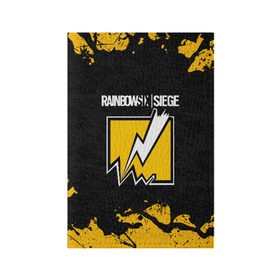 Обложка для паспорта матовая кожа с принтом RAINBOW SIX | SIEGE BANDIT в городе Новоалтайск, натуральная матовая кожа | размер 19,3 х 13,7 см; прозрачные пластиковые крепления | 6 | outbreak | rainbow | rainbow six siege | six | tom clancys | радуга осада | том клэнси