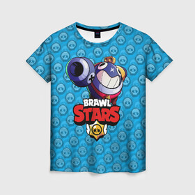Женская футболка 3D с принтом Brawl Stars в городе Новоалтайск, 100% полиэфир ( синтетическое хлопкоподобное полотно) | прямой крой, круглый вырез горловины, длина до линии бедер | brawl | brawl stars | stars | бравл | бравл старс | браво старс | игра | компьютерная | онлайн | старс