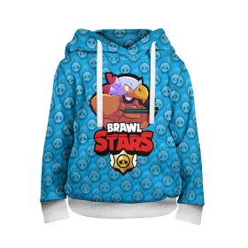 Детская толстовка 3D с принтом Brawl Stars в городе Новоалтайск, 100% полиэстер | двухслойный капюшон со шнурком для регулировки, мягкие манжеты на рукавах и по низу толстовки, спереди карман-кенгуру с мягким внутренним слоем | brawl | brawl stars | stars | бравл | бравл старс | браво старс | игра | компьютерная | онлайн | старс