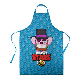 Фартук 3D с принтом Brawl Stars в городе Новоалтайск, 100% полиэстер | общий размер — 65 х 85 см, ширина нагрудника — 26 см, горловина — 53 см, длина завязок — 54 см, общий обхват в поясе — 173 см. Принт на завязках и на горловине наносится с двух сторон, на основной части фартука — только с внешней стороны | brawl | brawl stars | stars | бравл | бравл старс | браво старс | игра | компьютерная | онлайн | старс
