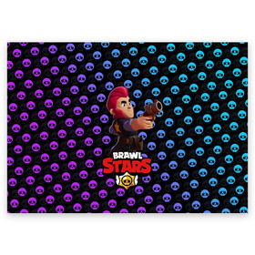 Поздравительная открытка с принтом Brawl Stars в городе Новоалтайск, 100% бумага | плотность бумаги 280 г/м2, матовая, на обратной стороне линовка и место для марки
 | brawl | brawl stars | stars | бравл | бравл старс | браво старс | игра | компьютерная | онлайн | старс