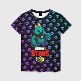 Женская футболка 3D с принтом Brawl Stars в городе Новоалтайск, 100% полиэфир ( синтетическое хлопкоподобное полотно) | прямой крой, круглый вырез горловины, длина до линии бедер | brawl | brawl stars | stars | бравл | бравл старс | браво старс | игра | компьютерная | онлайн | старс