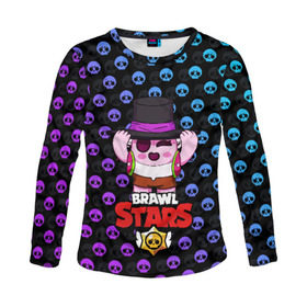 Женский лонгслив 3D с принтом Brawl Stars в городе Новоалтайск, 100% полиэстер | длинные рукава, круглый вырез горловины, полуприлегающий силуэт | brawl | brawl stars | stars | бравл | бравл старс | браво старс | игра | компьютерная | онлайн | старс