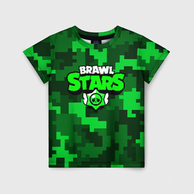 Детская футболка 3D с принтом BRAWL STARS  в городе Новоалтайск, 100% гипоаллергенный полиэфир | прямой крой, круглый вырез горловины, длина до линии бедер, чуть спущенное плечо, ткань немного тянется | android | brawl stars | games | mobile game | stars | игры | мобильные игры