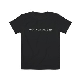 Детская футболка хлопок с принтом BILLIE EILISH (НА СПИНЕ) в городе Новоалтайск, 100% хлопок | круглый вырез горловины, полуприлегающий силуэт, длина до линии бедер | be | billie | billie eilish | blohsh | ghoul | билли | билли айлиш