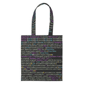 Шоппер 3D с принтом PHP CODE в городе Новоалтайск, 100% полиэстер | Плотность: 200 г/м2; Размер: 34×35 см; Высота лямок: 30 см | hugo weaving | pc | the matrix | код | компьютеры | матрица | матрица 4 | программист | программный код | цифры
