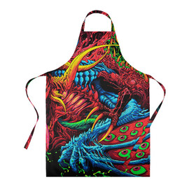 Фартук 3D с принтом CS GO hyper beast skin в городе Новоалтайск, 100% полиэстер | общий размер — 65 х 85 см, ширина нагрудника — 26 см, горловина — 53 см, длина завязок — 54 см, общий обхват в поясе — 173 см. Принт на завязках и на горловине наносится с двух сторон, на основной части фартука — только с внешней стороны | awp | counter strike | cs go | cs go global offensive | hyper beast | skin cs | team cs | команды cs | скины оружия | скоростной зверь | хайпер бист