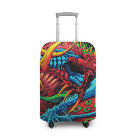 Чехол для чемодана 3D с принтом CS GO hyper beast skin в городе Новоалтайск, 86% полиэфир, 14% спандекс | двустороннее нанесение принта, прорези для ручек и колес | awp | counter strike | cs go | cs go global offensive | hyper beast | skin cs | team cs | команды cs | скины оружия | скоростной зверь | хайпер бист