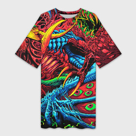 Платье-футболка 3D с принтом CS GO hyper beast skin в городе Новоалтайск,  |  | awp | counter strike | cs go | cs go global offensive | hyper beast | skin cs | team cs | команды cs | скины оружия | скоростной зверь | хайпер бист