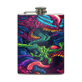 Фляга с принтом CS GO hyper beast skin в городе Новоалтайск, металлический корпус | емкость 0,22 л, размер 125 х 94 мм. Виниловая наклейка запечатывается полностью | awp | counter strike | cs go | cs go global offensive | hyper beast | skin cs | team cs | команды cs | скины оружия | скоростной зверь | хайпер бист